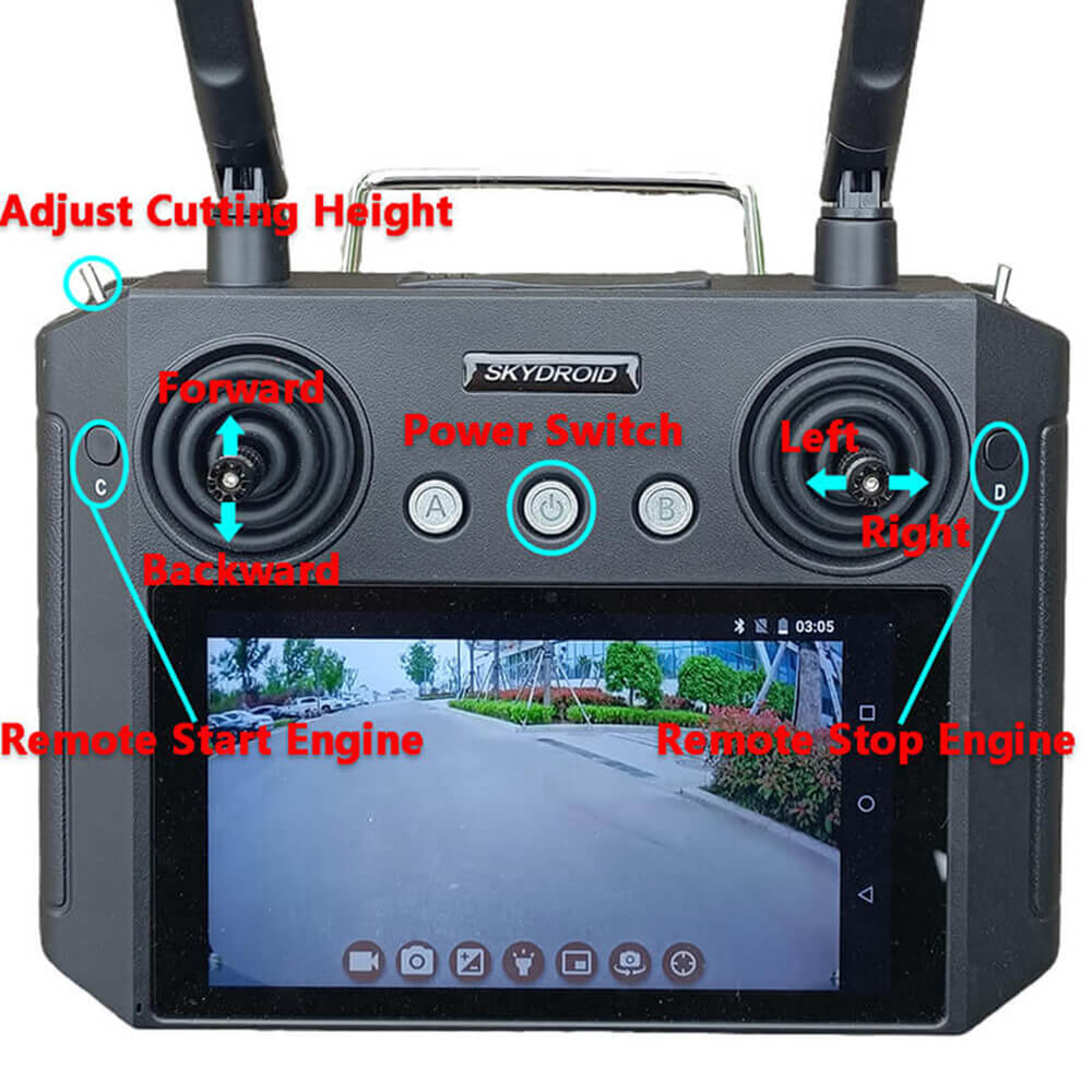 Remote Controlled Lawn Mower For Slope With Camera For Sale