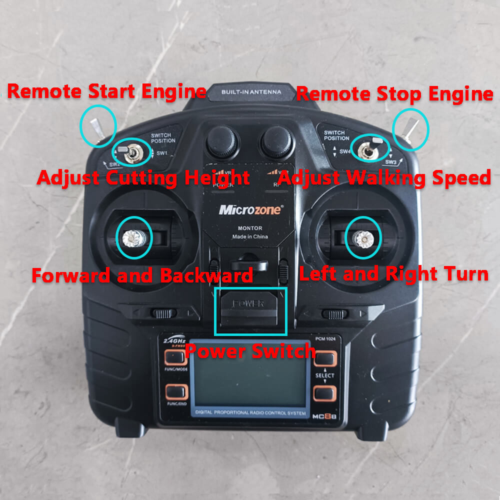 Remote Controlled Lawn Mower For Slope With Camera For Sale